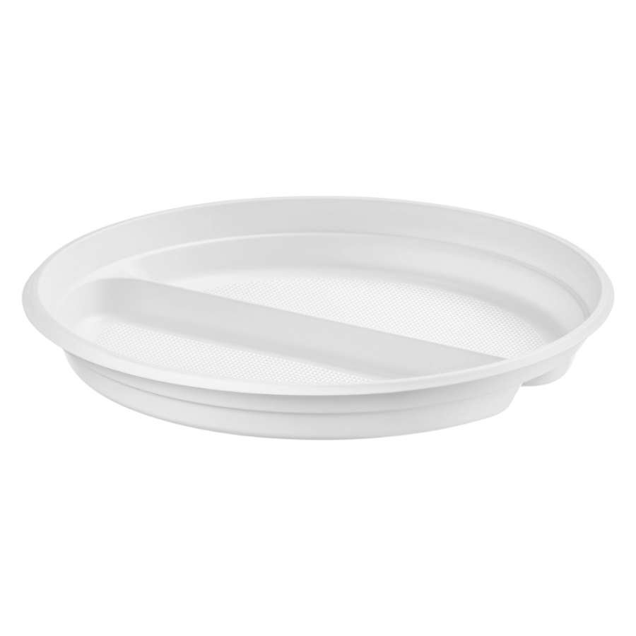 Talerz biały fi 22 cm T2, PP okrągły - 100 szt.