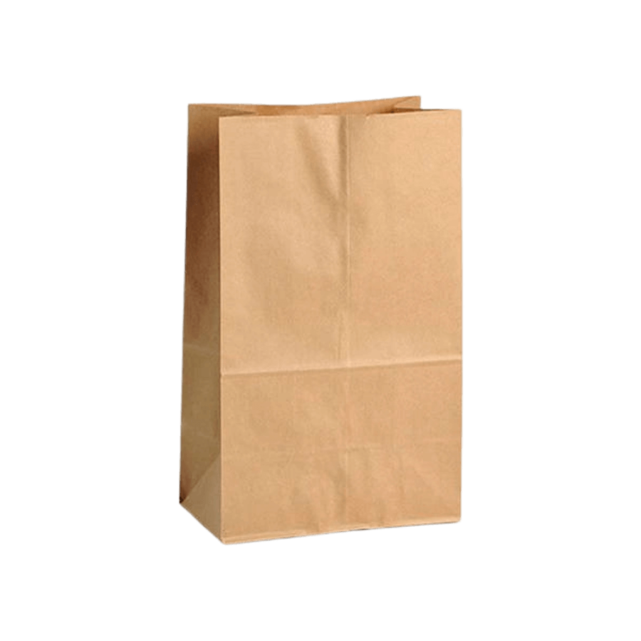 Torebka fałdowa kraft 18 cm x 11 cm x 26,5 cm - 500 sztuk