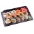 Pudełko do sushi z pokrywką rPET 21,7 cm x 13,6 cm x 4,5 cm - 50 sztuk