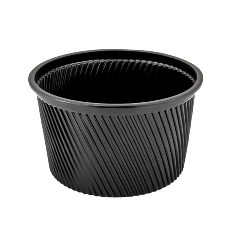 Czarna miska na zupę 500 ml PP fi 116 mm - 50 sztuk