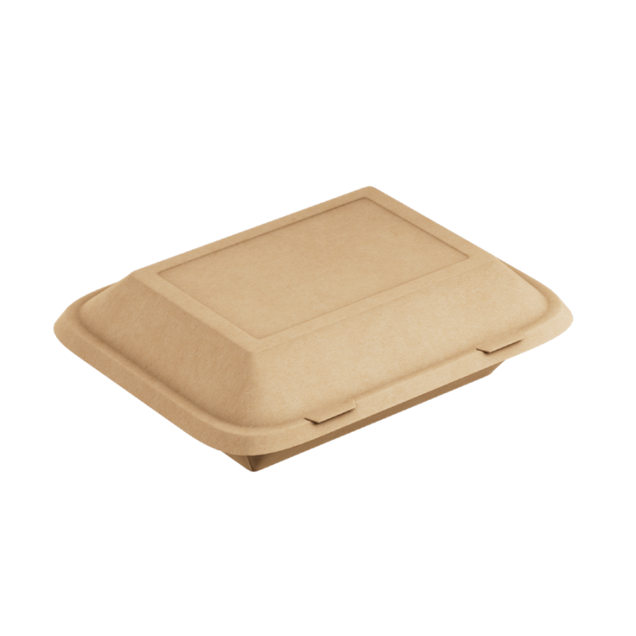 Opakowanie papierowe zamykane 600 ml kraft 16 cm x 11 cm x 6 cm - 20 sztuk