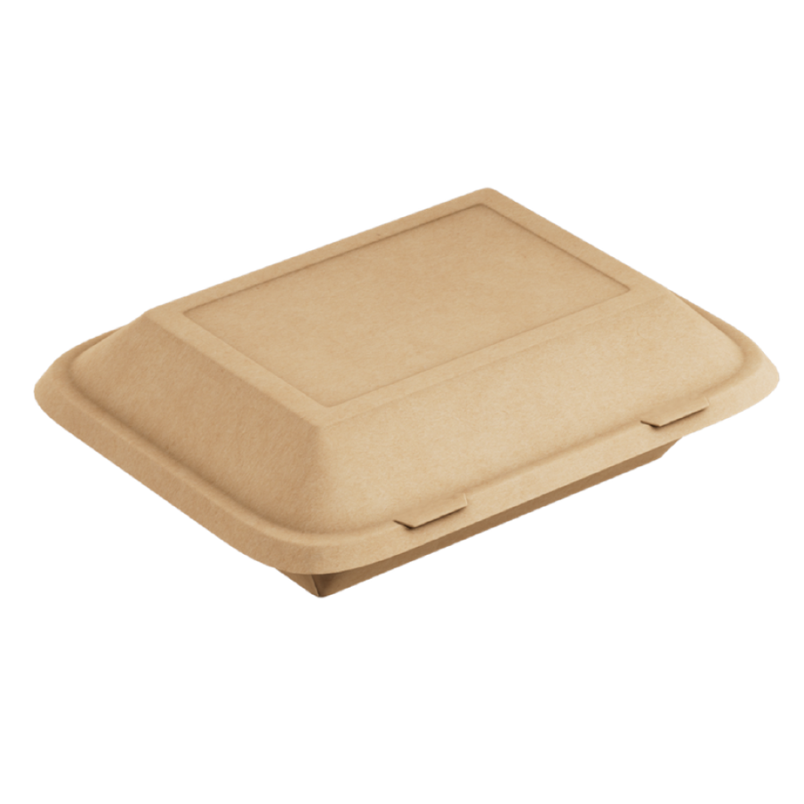 Opakowanie papierowe zamykane 1000 ml kraft 20 cm x 16 cm x 6 cm - 20 sztuk