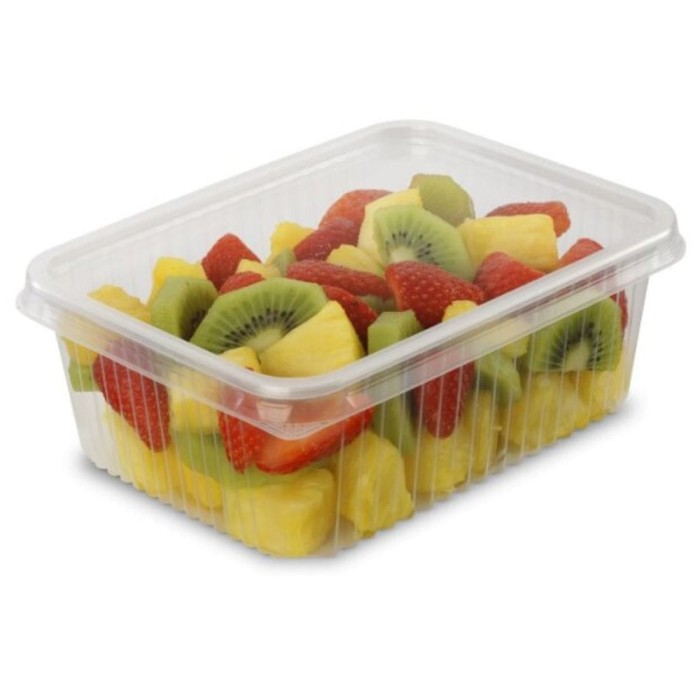 Pojemnik prostokątny PP 125 ml 10,7 cm x 8 cm - 100 sztuk