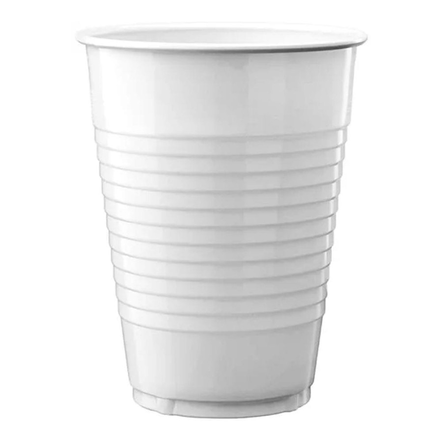 Kubek do napojów ciepłych i zimnych 180 ml PP fi 70 mm biały - 100 sztuk