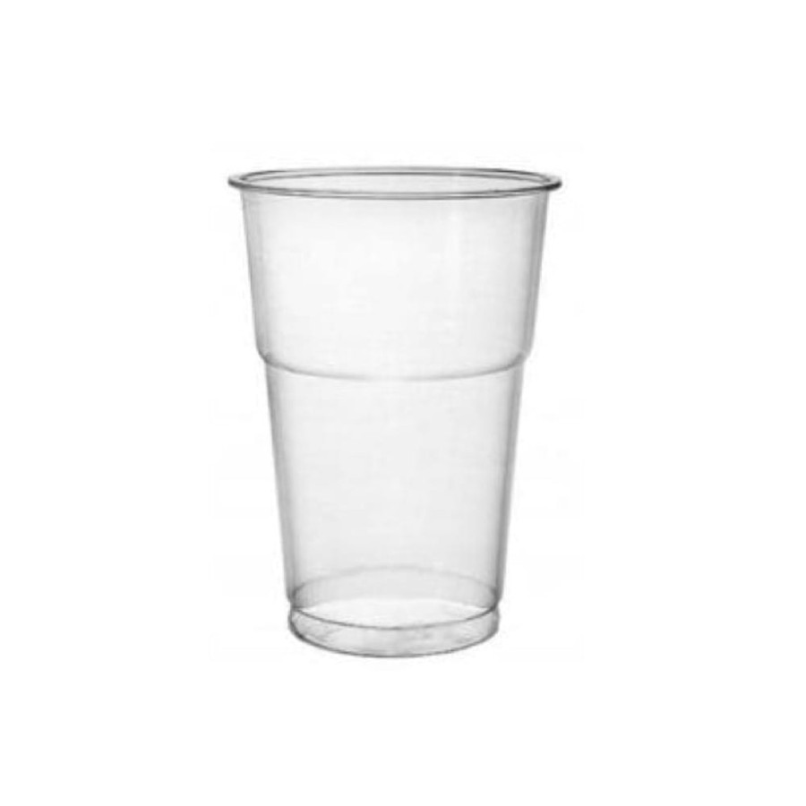 Kubek do piwa PP fi 95 mm transparentny 400 ml - 50 sztuk