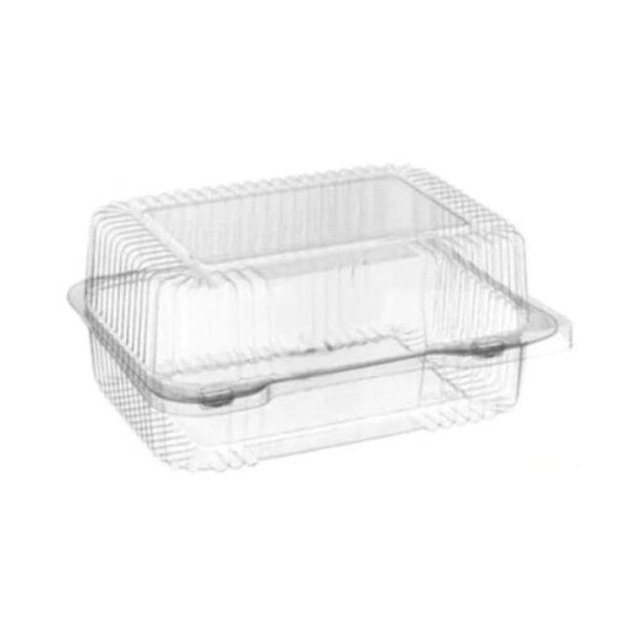 Pojemnik cukierniczy na ciasto PET 23,6 cm x 16,5 cm x 11 cm - 50 sztuk