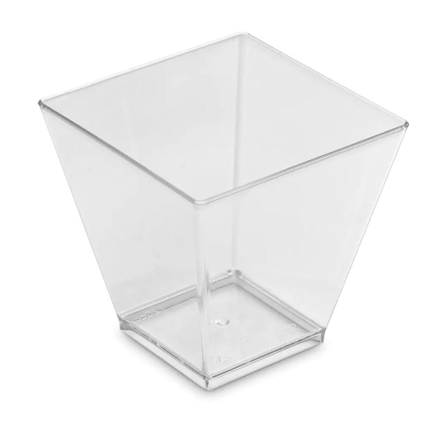 Pojemniki na przekąski i desery wielokrotnego użytku 120 ml 6 cm x 6 cm x 5,6 cm - 50 sztuk