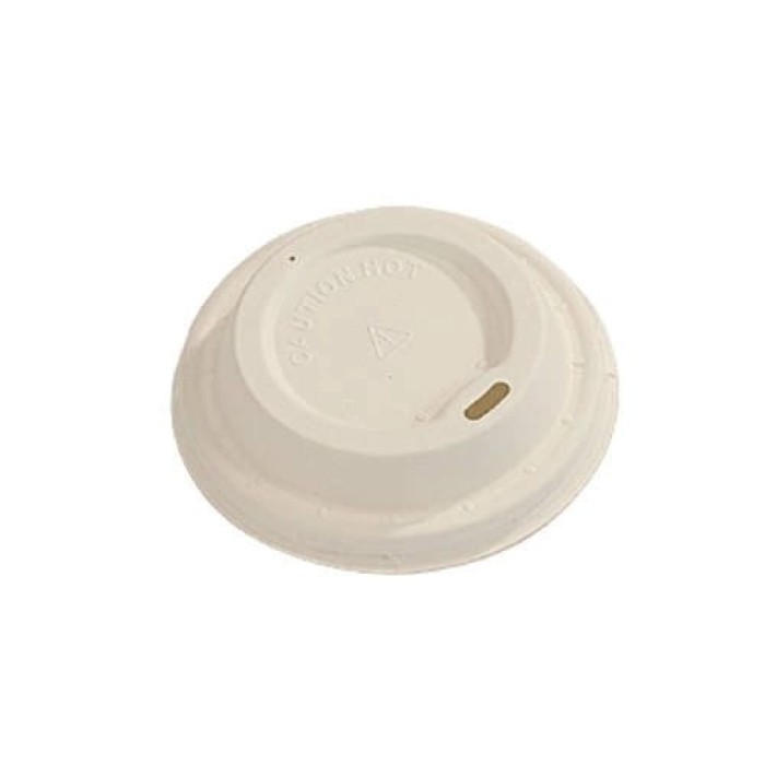 Pokrywka z trzciny cukrowej do kubka fi 80 mm - 50 sztuk
