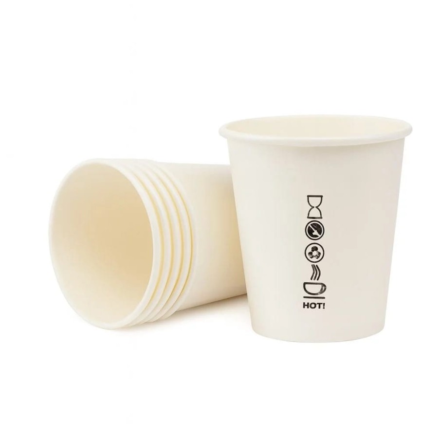 Kubek papierowy z powłoką dyspersyjną biały 250 ml fi 80 mm - 50 sztuk