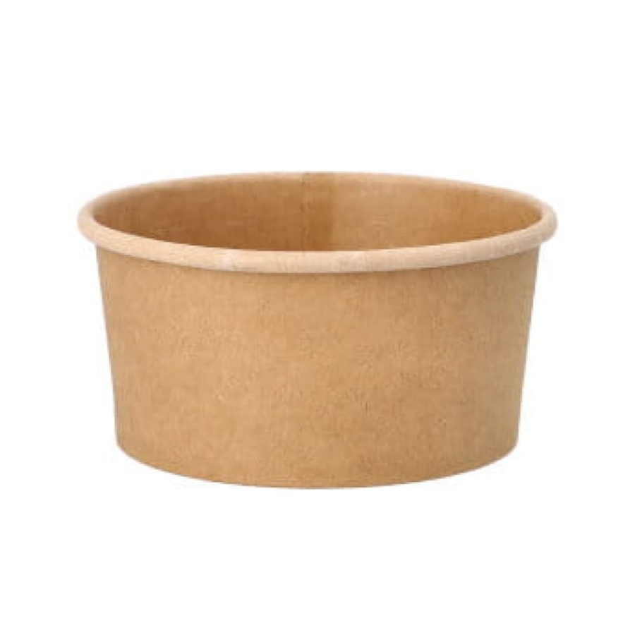 Kubek papierowy na zupę 180 ml kraft fi 98 mm - 25 sztuk