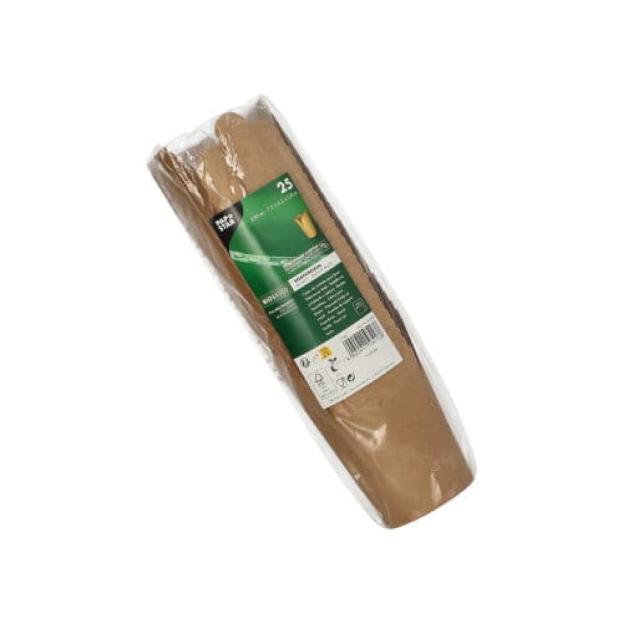 Pudełko kartonowe na przekąski 230 ml kraft 7,5 cm x 6,5 cm x 5,8 cm - 25 sztuk