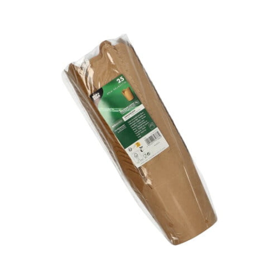 Pudełko kartonowe na przekąski 470 ml kraft 9,8 cm x 8,2 cm x 7 cm - 25 sztuk