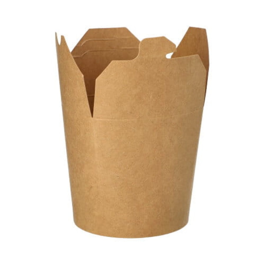 Pudełko kartonowe na przekąski 760 ml kraft 9,8 cm x 10 cm x 8,8 cm - 25 sztuk
