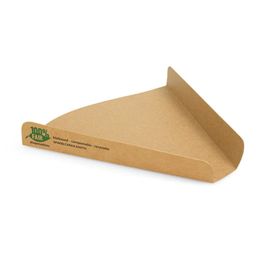 Tacka papierowa na pizzę kraft 18,3 cm x 17,1 cm x 2,5 cm - 80 sztuk