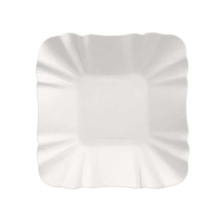 Tacka papierowa kwadratowa biała 9 cm x 9 cm x 3 cm - 250 sztuk