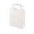 Torba papierowa z uchwytem płaskim biała 22 cm x 18 cm x 10 cm - 50 sztuk