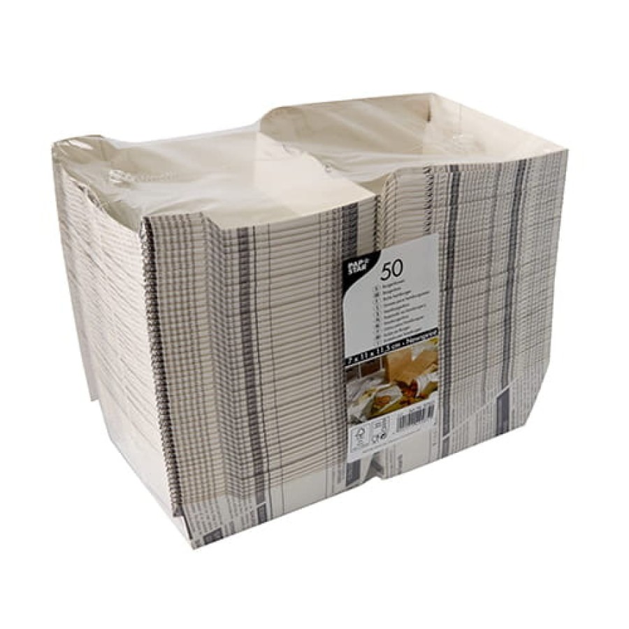 Pojemnik papierowy na hamburgery burger box Newsprint 7,8 cm x 11 cm x 11,5 cm - 50 sztuk