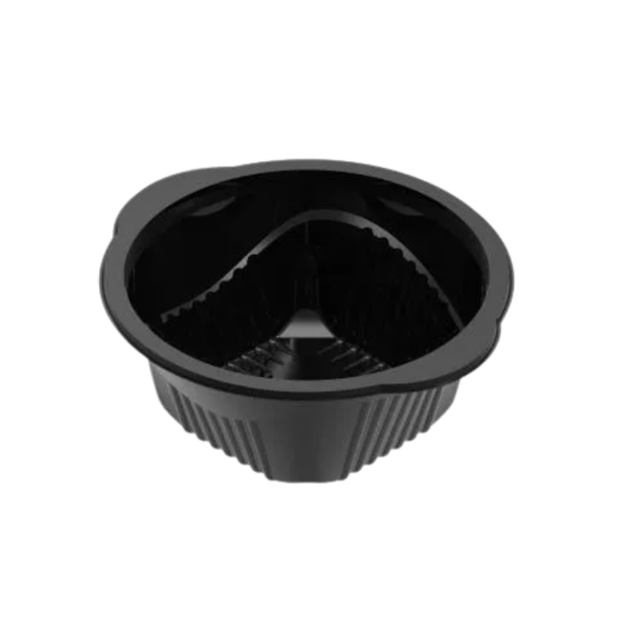 Pojemnik czarny na zupę z PP, 500 ml - 50 sztuk