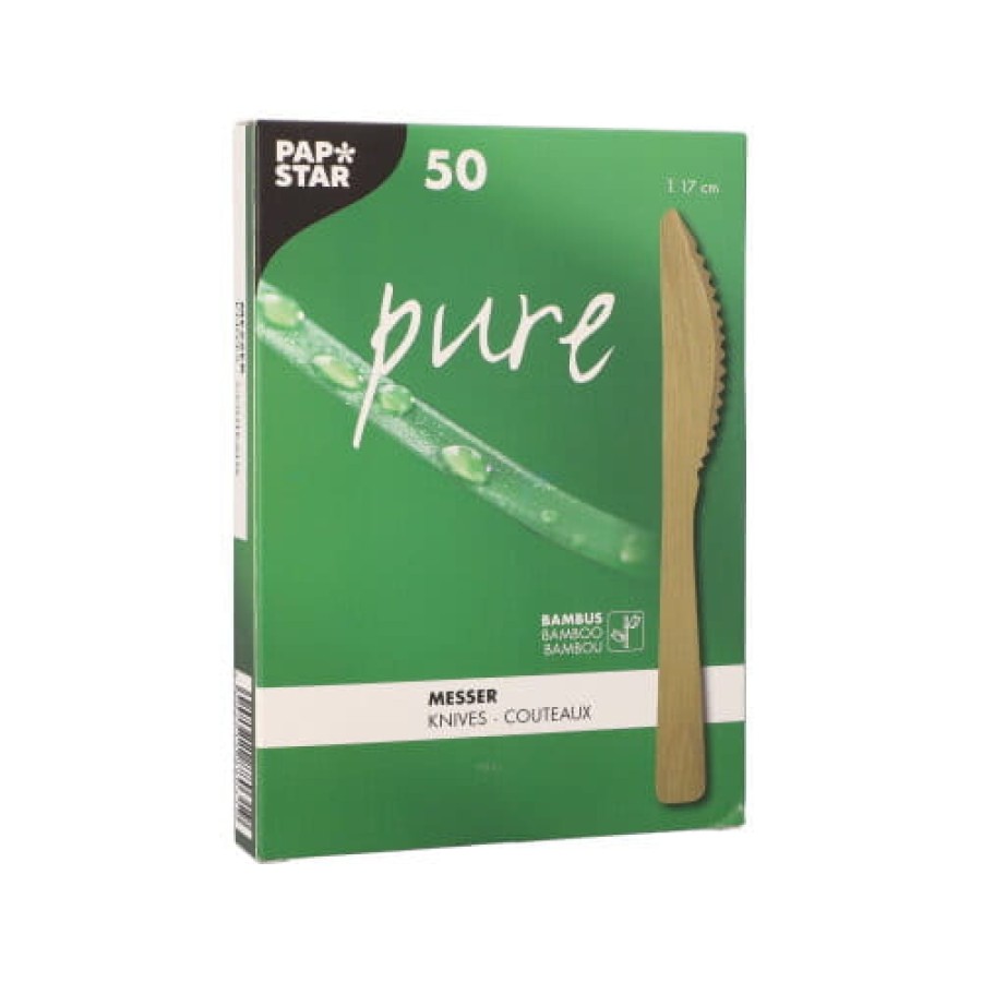 Noże bambusowe 17 cm - 50 sztuk