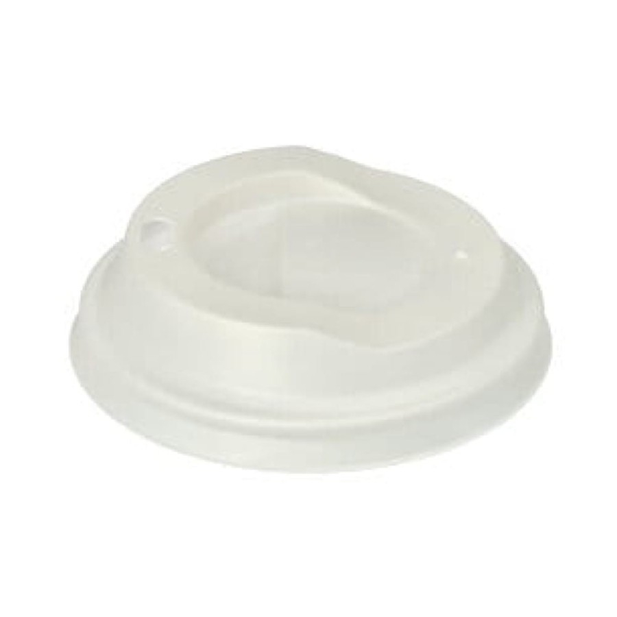 Pokrywka do kubka z otworem wypukła fi 80 mm C-PLA - 50 sztuk
