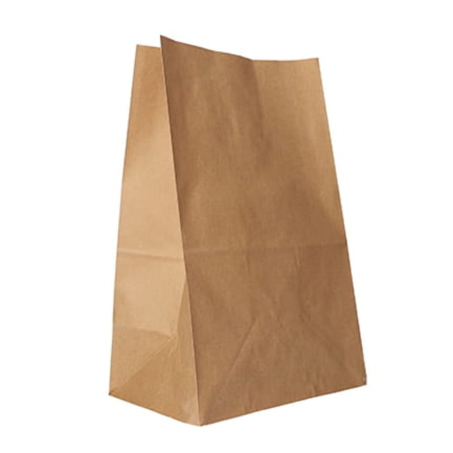 Torba fałdowa papierowa kraft 29,5 cm x 19 cm x 12 cm - 250 sztuk