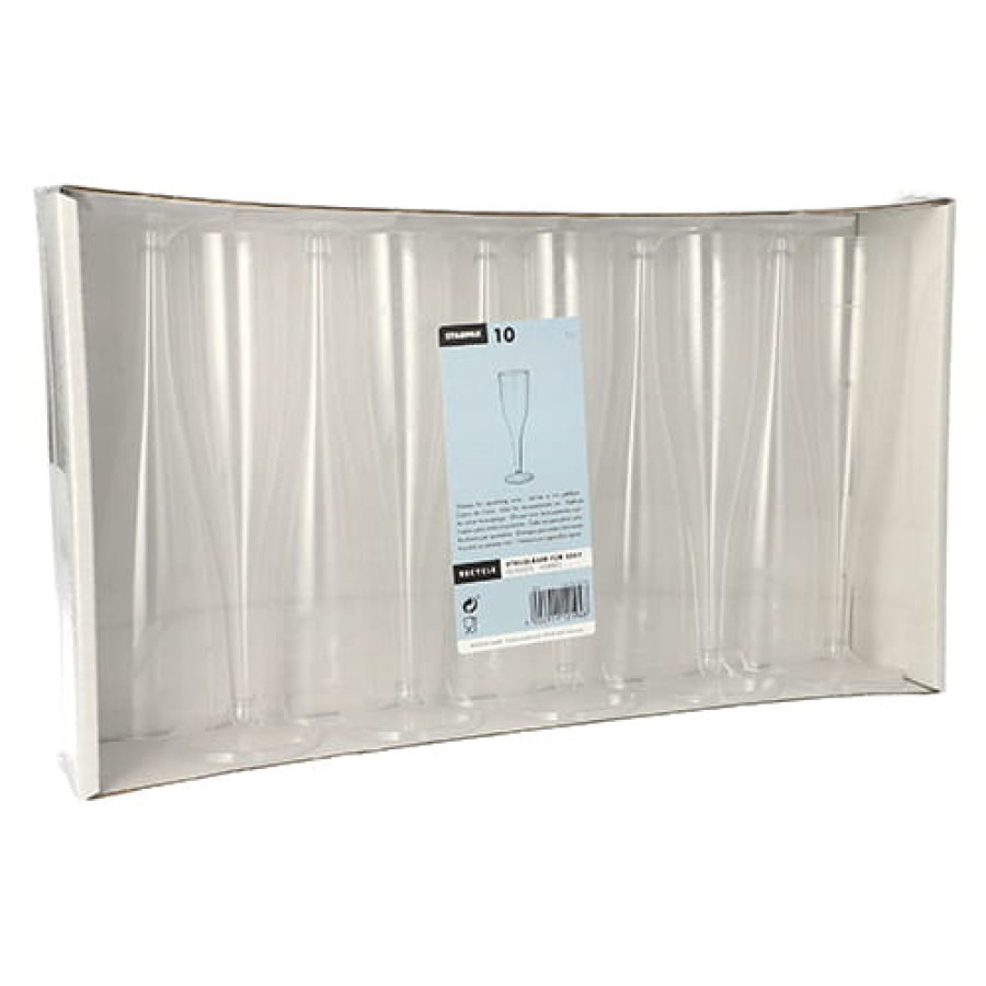 Kieliszek do wina musującego 100 ml jednorazowy - 10 sztuk