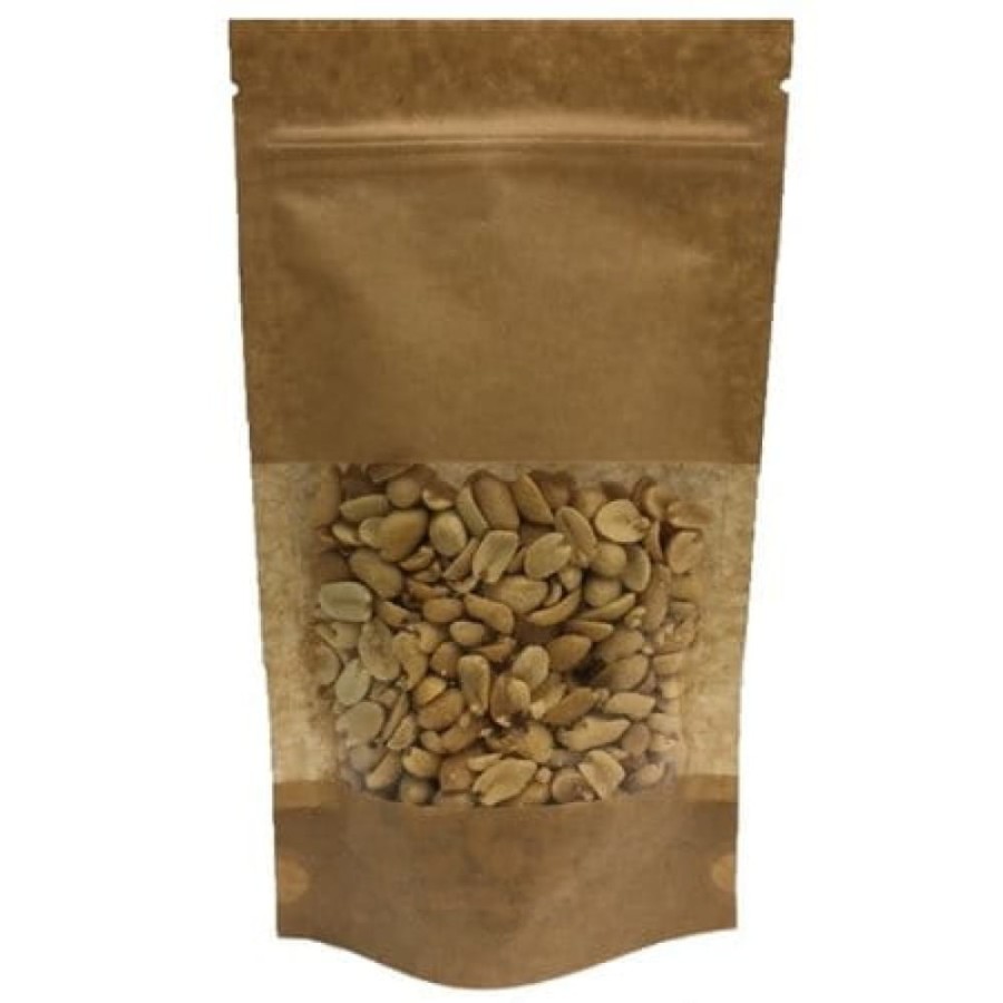 Doypack papierowy woreczek strunowy z okienkiem PE 1000 ml 18 cm x 9 cm x 29 cm - 100 sztuk