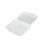 Opakowanie ze styropianu z pokrywką 2-dzielne Menubox XPS 22,5 cm x 18 cm x 7,5 cm - 250 sztuk
