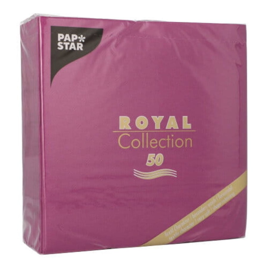 Serwetki Royal Collection fioletowe 40 cm x 40 cm - 50 sztuk