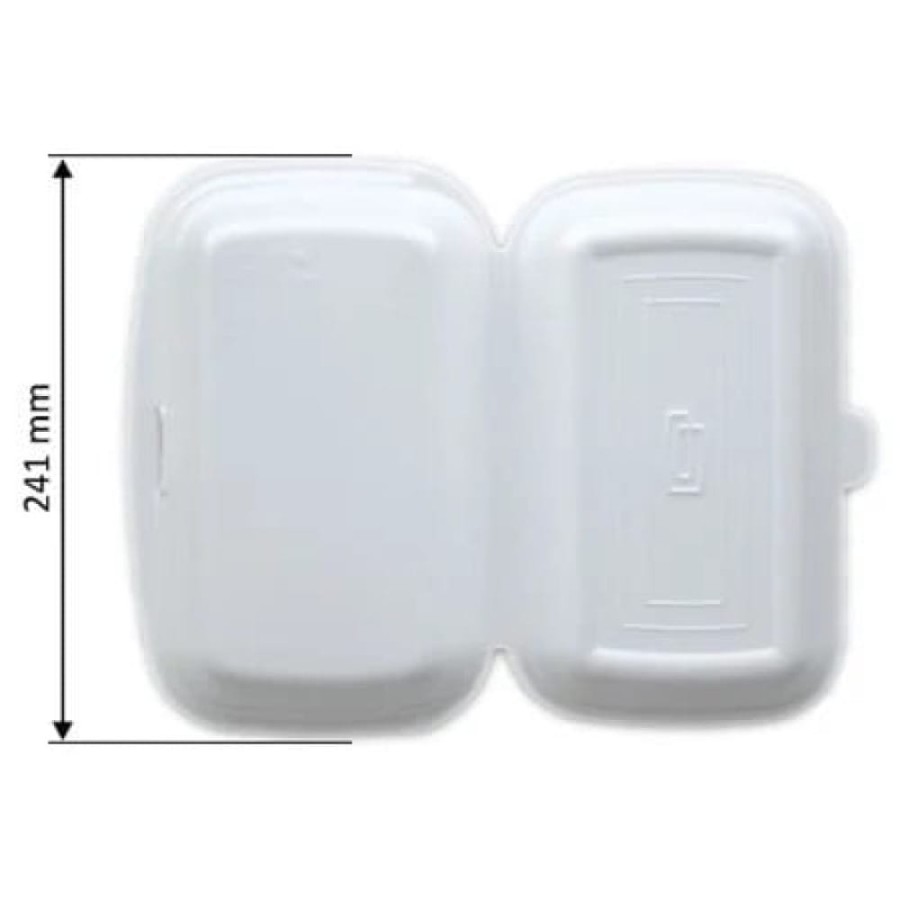 Opakowanie ze styropianu z pokrywką Menubox XPS 23,5 cm x 16 cm x 7 cm - 125 sztuk