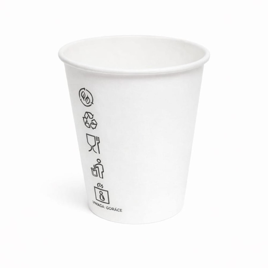 Kubek papierowy biały 180 ml fi 70 mm - 100 sztuk
