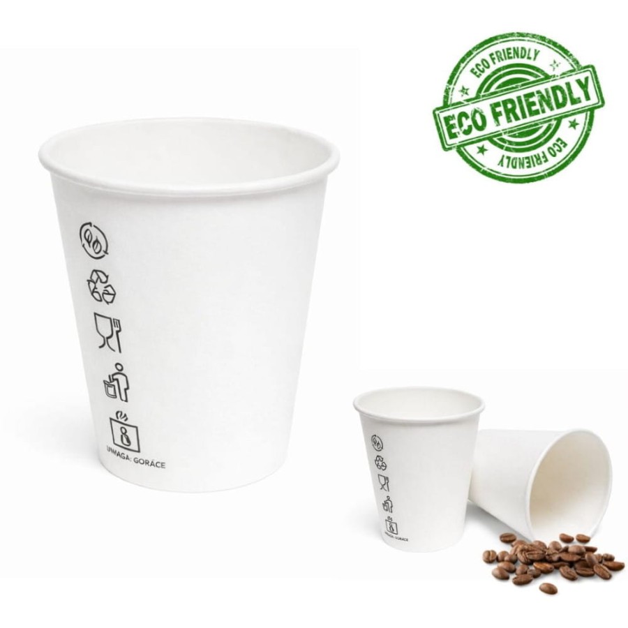 Kubek papierowy biały 180 ml fi 70 mm - 100 sztuk
