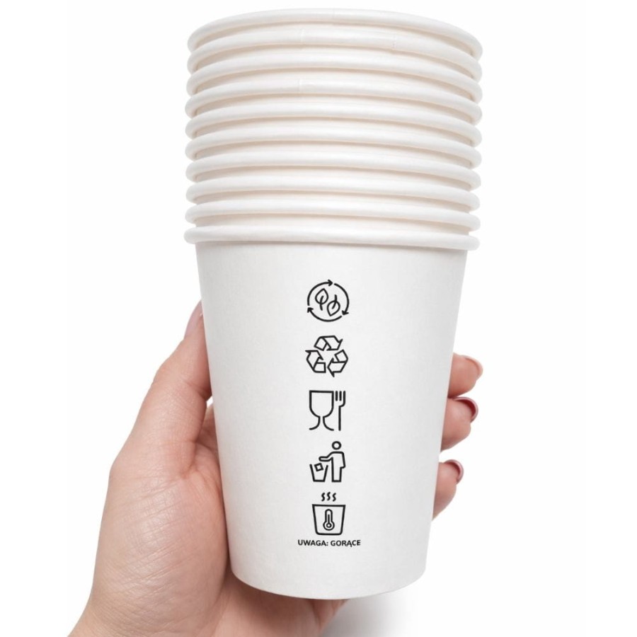 Kubek papierowy biały 180 ml fi 70 mm - 100 sztuk