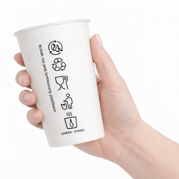 Kubek papierowy biały 350 ml fi 90 mm - 50 sztuk