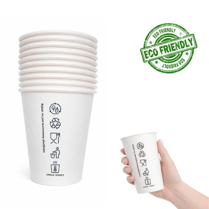 Kubek papierowy biały 350 ml fi 90 mm - 50 sztuk