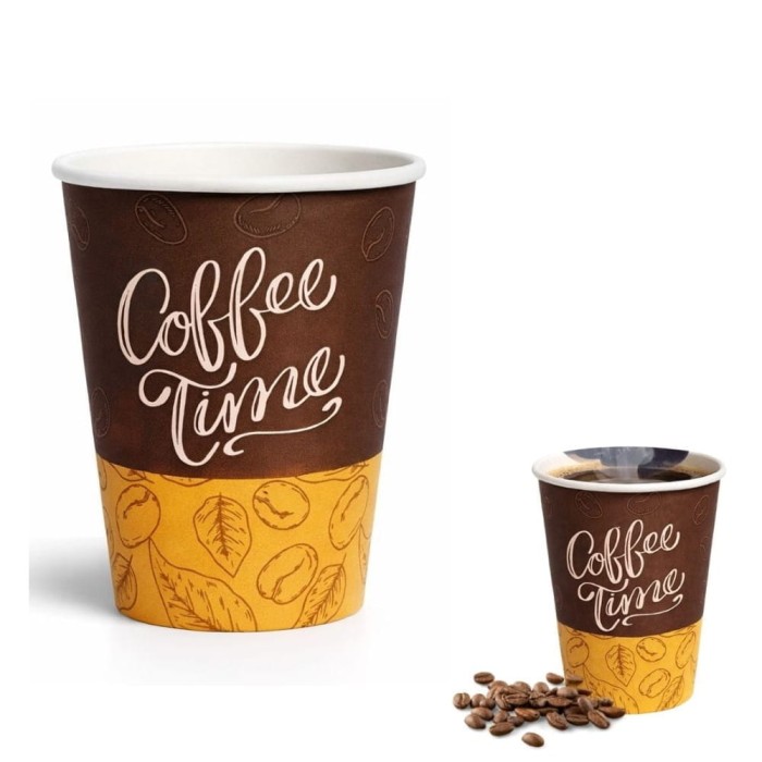 Kubek papierowy z nadrukiem 300 ml fi 90 mm - 50 sztuk