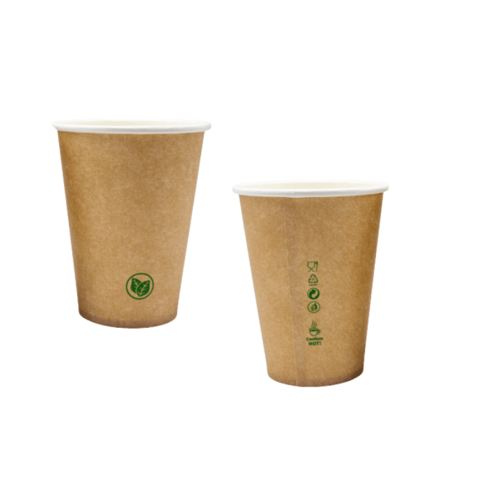 Kubek papierowy 180 ml, kraft - 50 sztuk