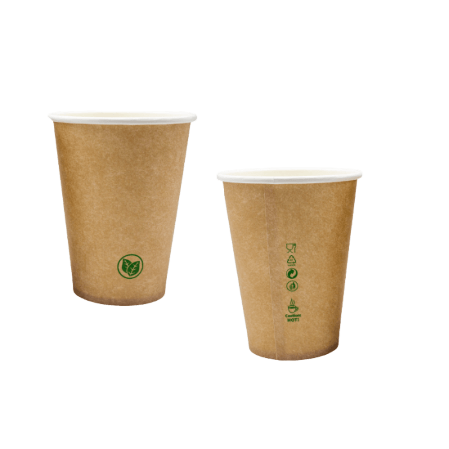 Kubek papierowy 180 ml, kraft - 50 sztuk