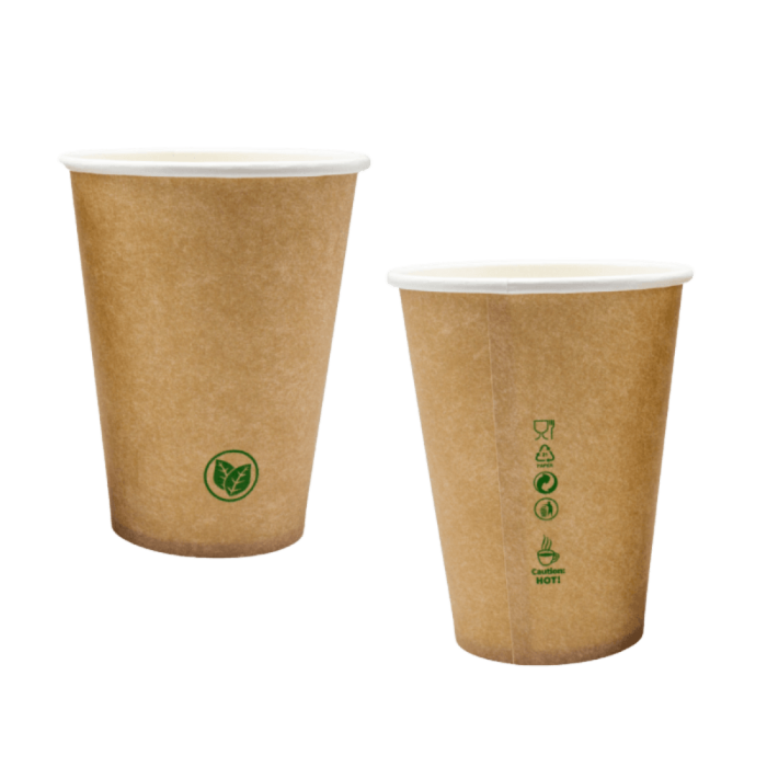 Kubek papierowy 250 ml, kraft - 50 sztuk