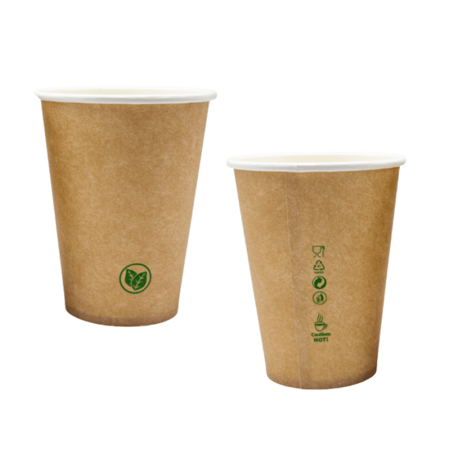 Kubek papierowy 250 ml, kraft - 50 sztuk