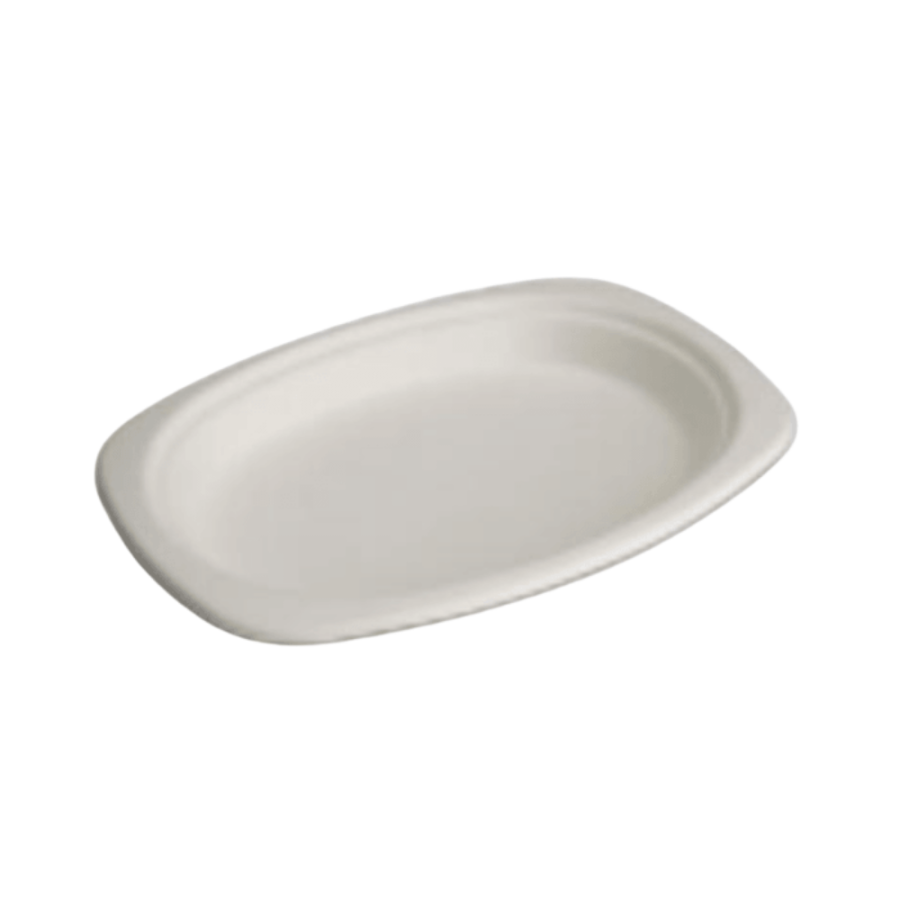 Patera z pulpy trzciny cukrowej 230 mm x 160 mm - 50 sztuk