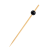 Fingerfood patyczek, bambus FSC 100% - koralik czarny 12 cm - 100 sztuk