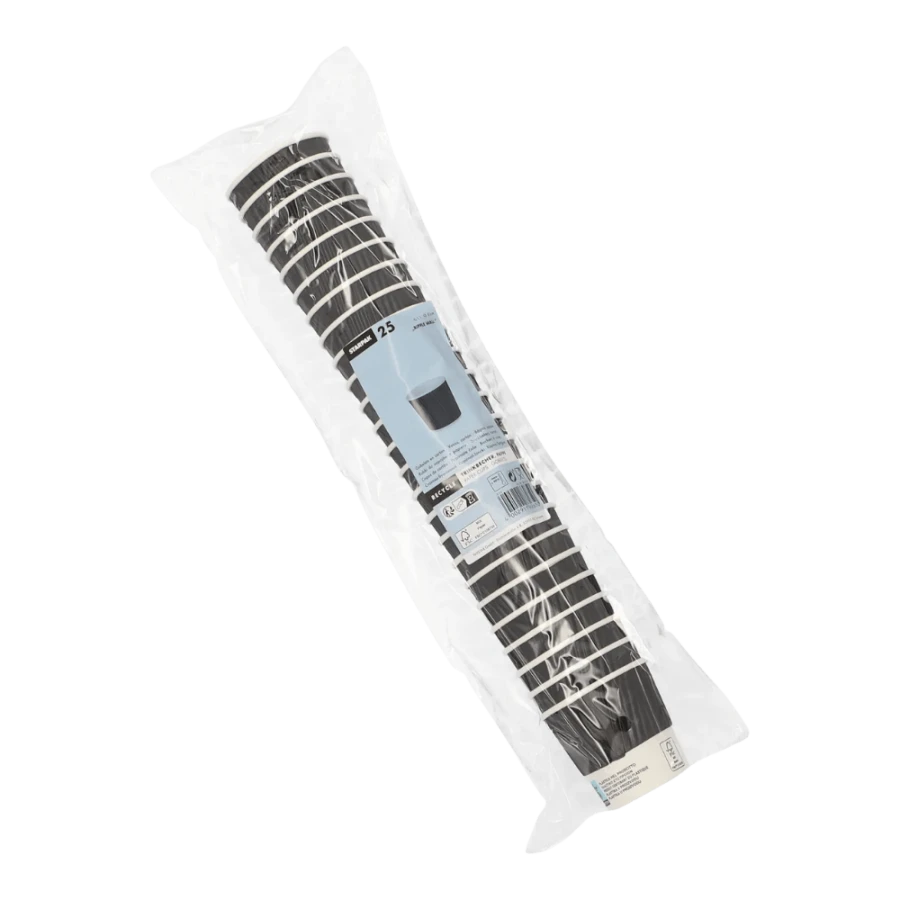 Kubki z papieru czarne Ripple Wall, fi 60 mm 0,1L - 25 sztuk