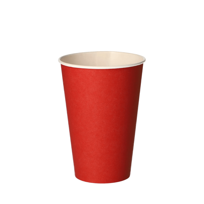 Kubki z papieru czerwone, fi 70 mm 0,2L - 20 sztuk