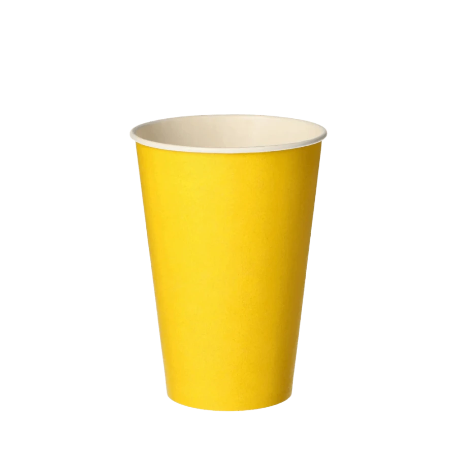 Kubki z papieru żółte, fi 70 mm 0,2L - 20 sztuk