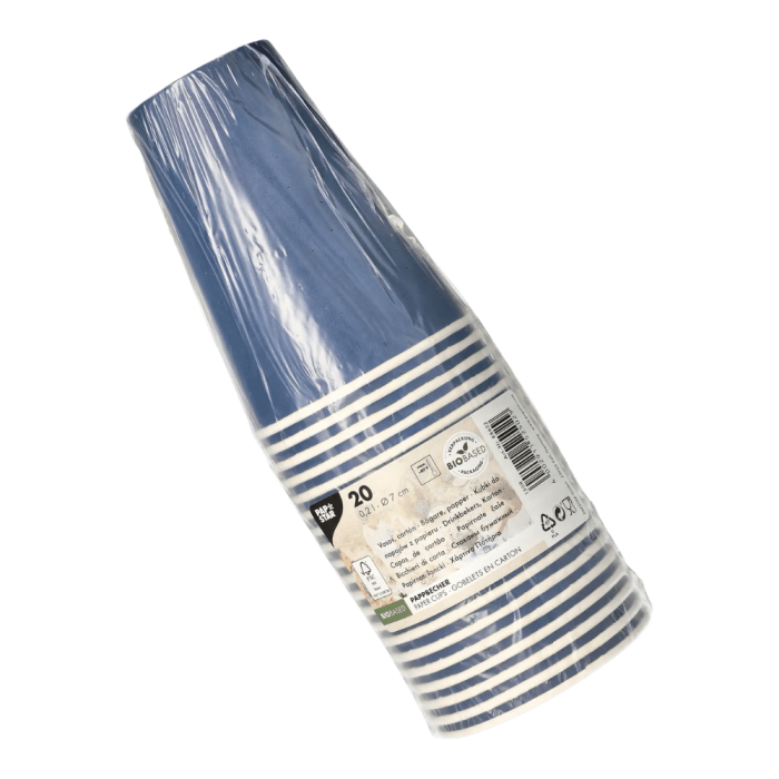 Kubki z papieru ciemnoniebieskie, fi 70 mm 0,2L - 20 sztuk