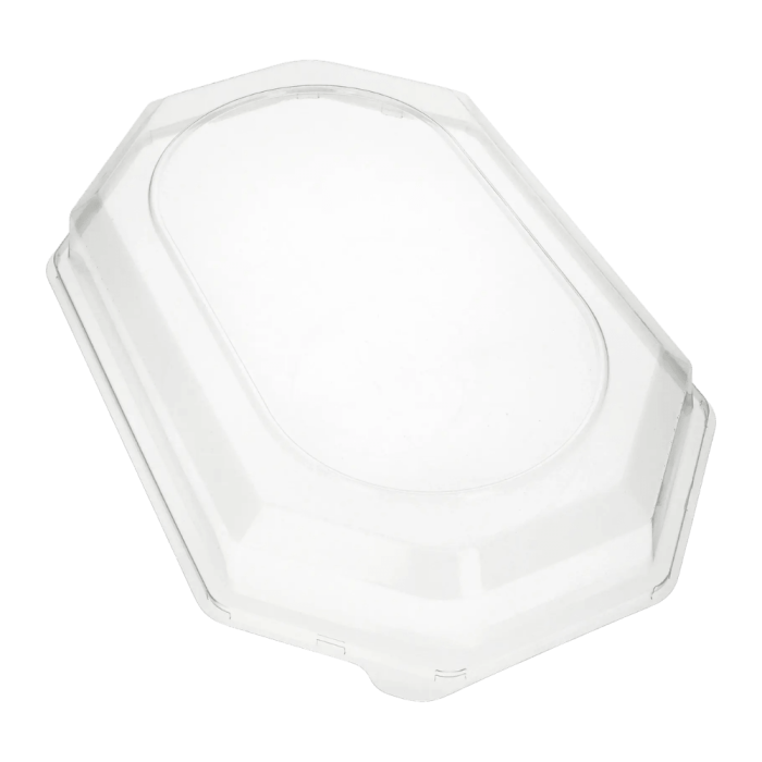 Pokrywki z R-PET przezroczyste, 46,5 x 31,2 x 6,5 cm - 10 sztuk