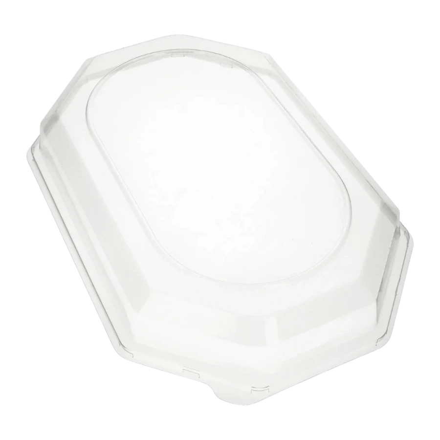 Pokrywki z R-PET przezroczyste, 46,5 x 31,2 x 6,5 cm - 10 sztuk