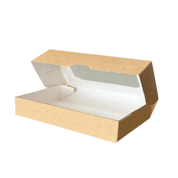 Pojemnik z kartonu z oknem 20 x 12 x 5 cm - 25 sztuk