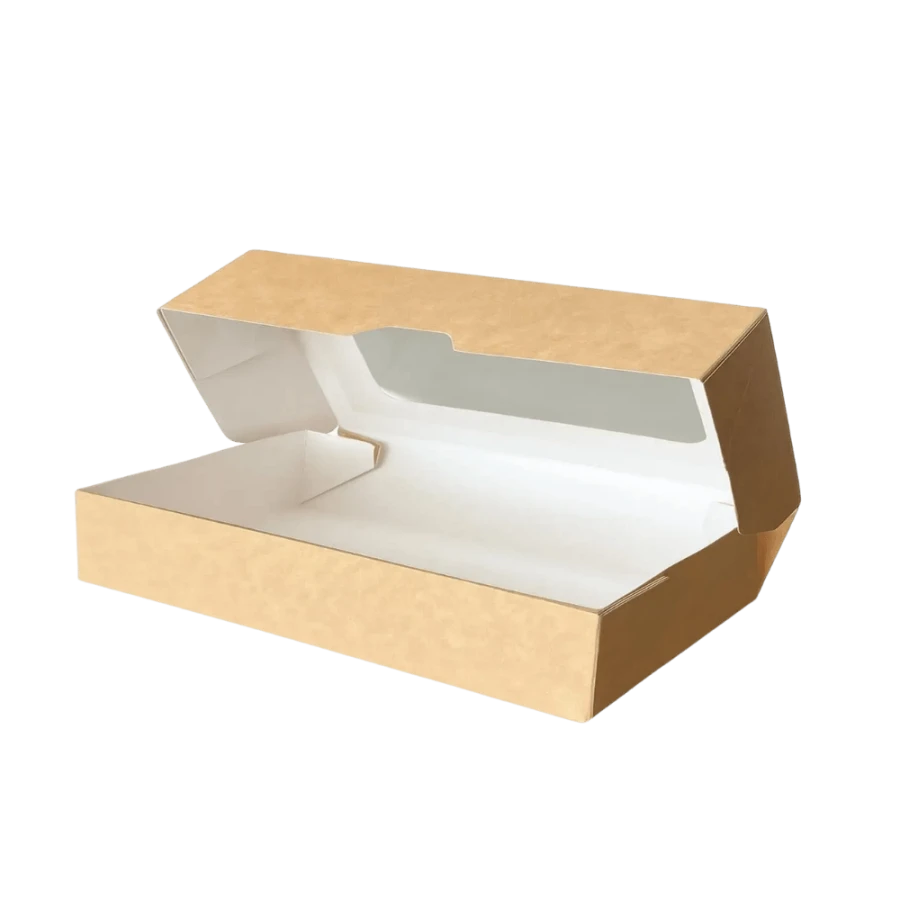 Pojemnik z kartonu z oknem 20 x 12 x 5 cm - 25 sztuk